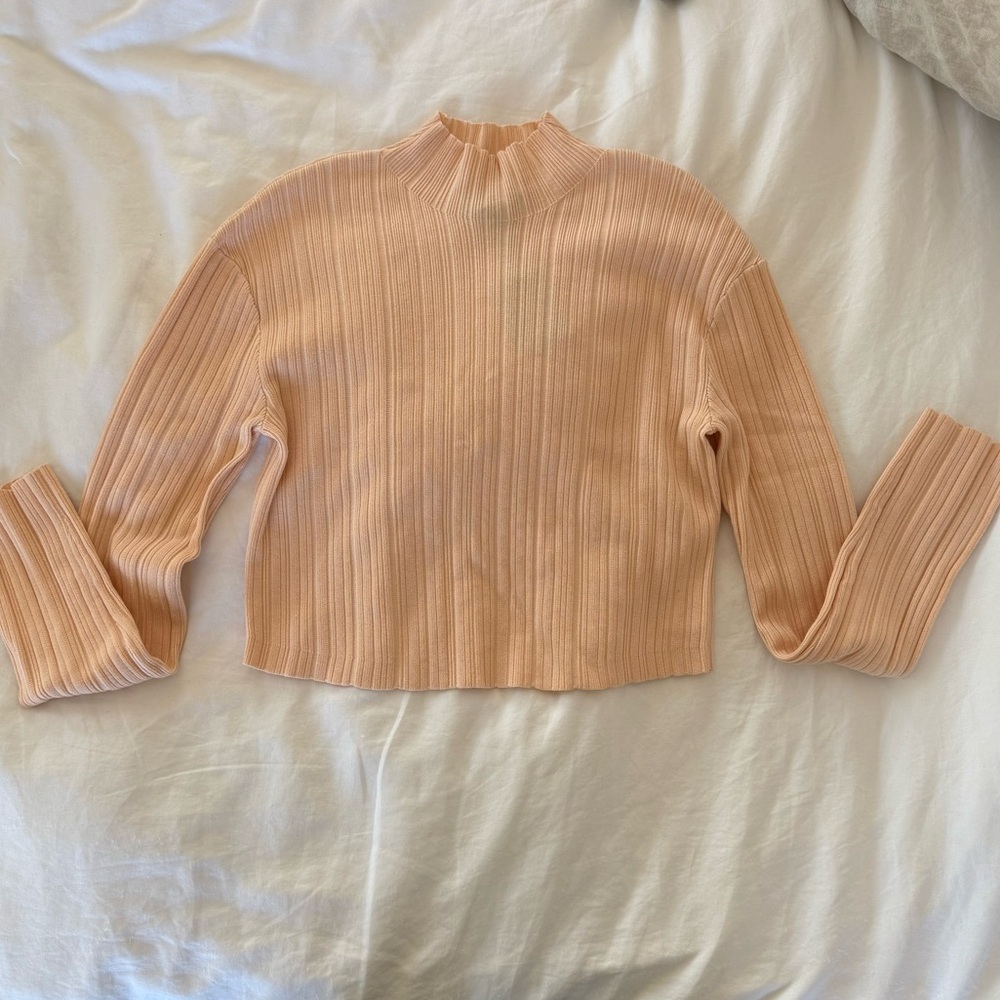 Maje Cropped Ribbed Knit top - Picture 2 of 5